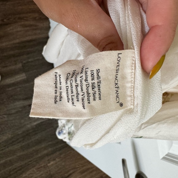 Gorgeous LoveShackFancy SILK Romantic Floral Print Midi Dress Ultra Feminine - Picture 3 of 3